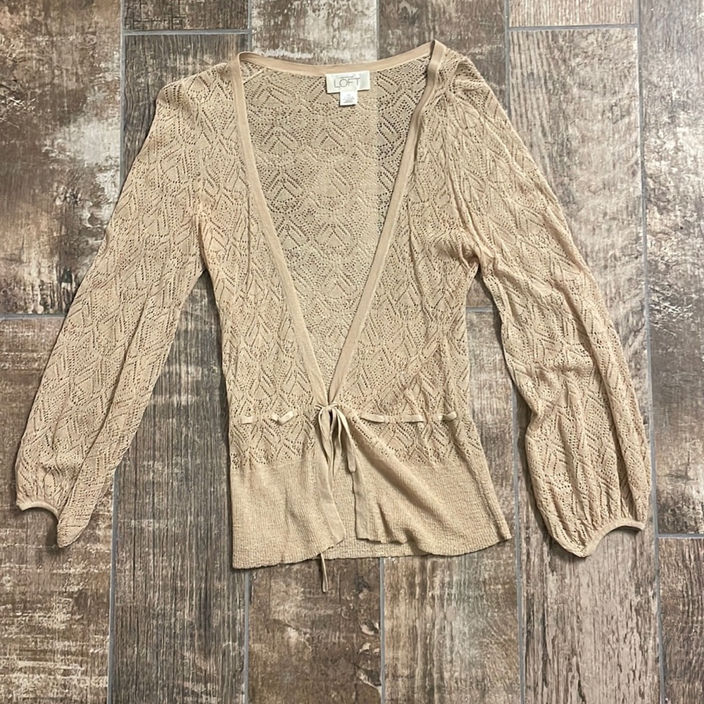 LOFT Beige Cardigan - XS